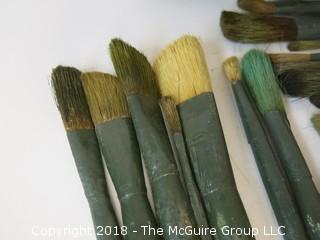 Collection of Assorted Artists Brushes; c late 19th   