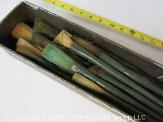 Collection of Assorted Artists Brushes; c late 19th   