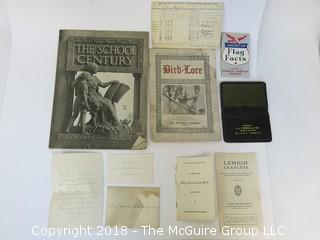 Collection of Ephemera including The School Century Magazine and Bird-Lore