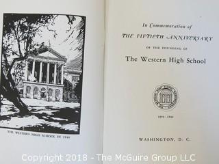 Collection of ephemera including Western High School, Washington DC, 1890-1940