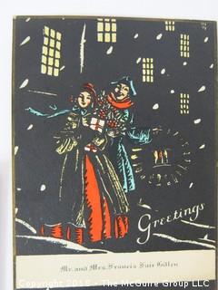 Collection of ephemera including vintage Christmas Cards