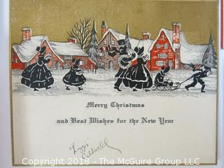 Collection of ephemera including vintage Christmas Cards