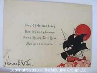 Collection of ephemera including vintage Christmas Cards