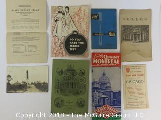 Collection of ephemera including "Do You Pass The Model Test"