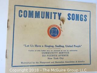 Collection of Ephemera including "Community Songs"