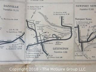 1930 Virginia State Highway Map