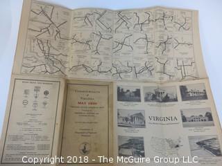 1930 Virginia State Highway Map