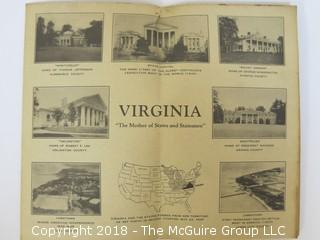 1930 Virginia State Highway Map