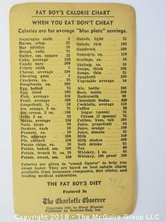 The Fat Boy's "Slide Rule" card; published by the Charlotte Observer