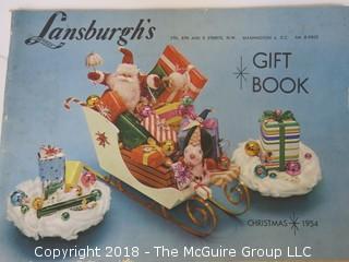 Collection of ephemera including 1954 Lansburgh's Gift Catalog