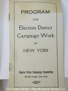 Collection of Ephemera including early 20th c Women's Suffrage Movement in NY