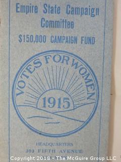 Collection of Ephemera including early 20th c Women's Suffrage Movement in NY