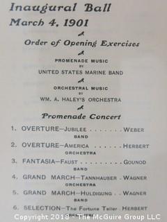 March 4, 1901 Inaugural Ball Ticket and Evening Program, President McKinley, Pension Building, WDC