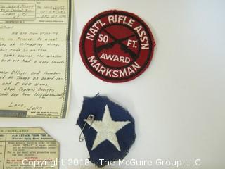 Collection of ephemera including West Point Decal