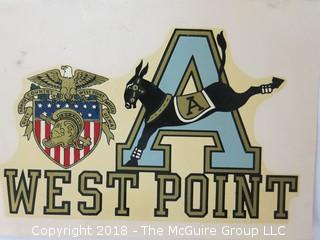 Collection of ephemera including West Point Decal