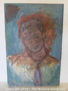 Portrait of a Young Man, painted on Artists Board, unsigned, image size 14 x 18"