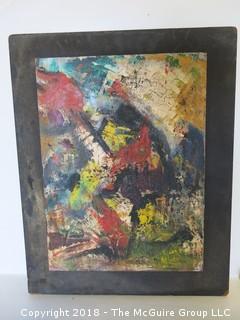 Abstract Painting on Artists Board, image size 12 x 16"