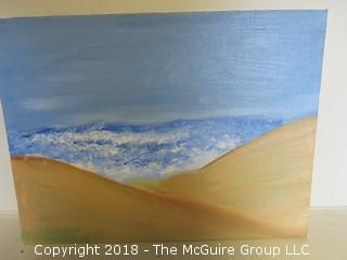 Sand Dunes; painted on canvas panel; image size 9 x 12"