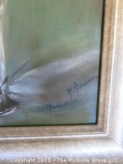 Framed Still Life; signed lower right; painted on Artists Board; image size 7 1/2 x 9 1/2"