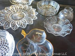 Collection of pressed glass 