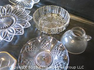 Collection of pressed glass 