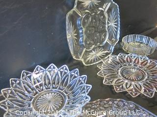 Collection of pressed glass 