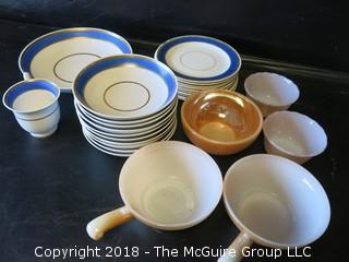 Collection of ceramics including Fire King 