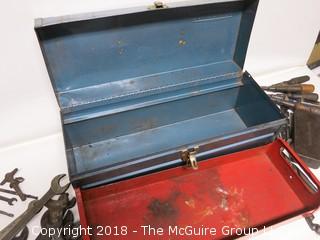 "Companion" Brand Vintage metal tool box (no contents)