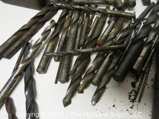 Collection ot vintage tools including wood handled vintage screwdrivers  