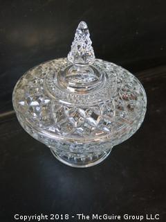 Cut Crystal Covered Candy Dish