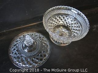 Cut Crystal Covered Candy Dish