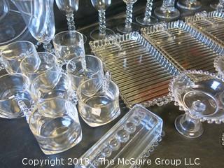 Collection of Clear Hobnail Style Glassware