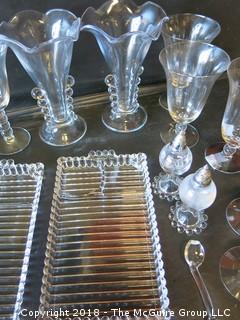 Collection of Clear Hobnail Style Glassware