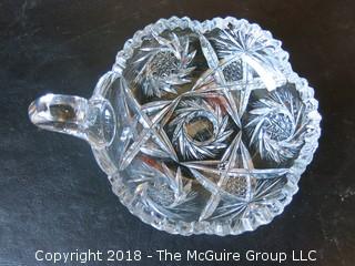 Brilliant Cut Crystal handled pickle tray