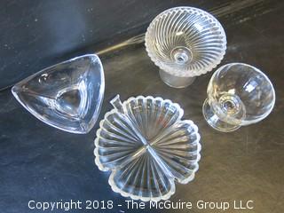 Collection of (4) Clear Glassware Bowls 