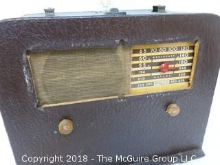 One of a Kind "Up-Cycled" Non-Working Art Deco/Mid-Century Radio Turned Into Light (Edison style bulb not included)