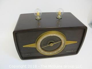 One of a Kind "Up-Cycled" Art Deco/Mid-Century Radio Turned Into Lamp (Edison style bulb not included)