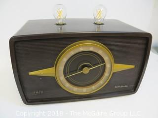 One of a Kind "Up-Cycled" Art Deco/Mid-Century Radio Turned Into Lamp (Edison style bulb not included)