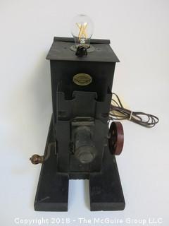 One of a Kind "Up-Cycled" Early Projector Turned Into Light (Edison style bulb not included)