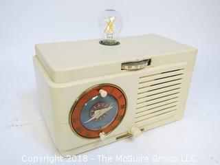 One of a Kind "Up-Cycled" Art Deco/Mid-Century Radio Turned Into Lamp (Edison style bulb not included)