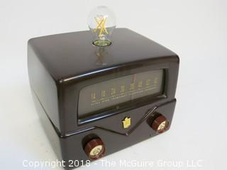 One of a Kind "Up-Cycled" Art Deco/Mid-Century Radio Turned Into Lamp (Edison style bulb not included)