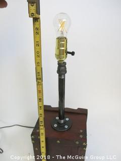 One of a Kind Lamp with Industrial Flair (Edison style bulb not included)