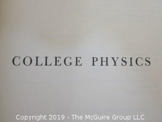 Book Title: :College Physics" by Sears and Zemansky; Second Edition, 1956