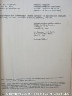 Construction Standards: "General Services Specifications; 1958