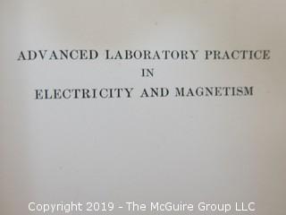 Academic Book Title: "Advanced Laboratory Practice in Electricity and Magnetism" by Terry; second edition; 1929; from the personal library of Margaret E. Thompson 