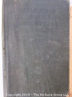 Academic Book Title: Elements of the Differential and Integral Calculus" by Granville; copyright 1929; pub by Ginn and Co.