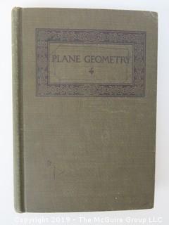 Academic Book Title: "Plane Geometry" by Wentworth and Smith; published by Ginn and Co.