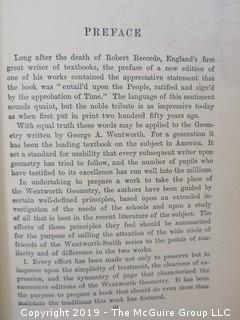 Academic Book Title: "Plane Geometry" by Wentworth and Smith; published by Ginn and Co.