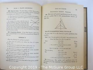 Academic Book Title: "Plane Geometry" by Wentworth and Smith; published by Ginn and Co.