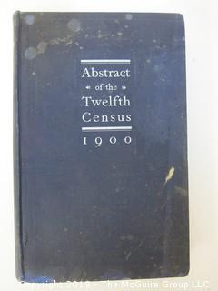 Book Title: "Abstract of the 12th U.S. Census; 1900